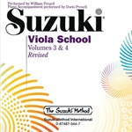 Suzuki Viola School, Volumes 3 & 4 CD - Revised Edition -