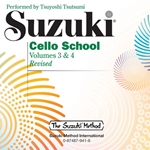 Suzuki Cello School, Volumes 3 & 4 CD - Revised Edition -