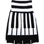 Keyboard Print Fingerless Gloves