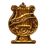 Gold Choir Lyre Award Pin