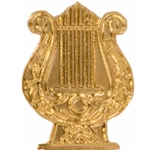 Gold Lyre Pin