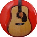 Acoustic Guitar Pinback Button