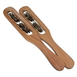 Mid-East HDJS Slim Wooden Hand Jingles (Hatheli) - Pair