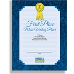 First Place Music Writing Paper - Spiral Bound -