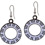 Keyboard Circle Earrings