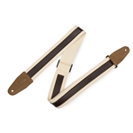 Levy's Leathers Guitar Strap - Cotton w/Leather Strip 2" Wide