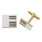 Gold Keyboard Cuff Links