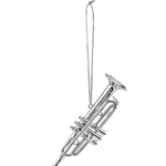 Silver Trumpet Ornament