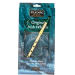 Feadog FW03 Brass Penny Whistle w/Book and CD