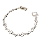 The Music Gifts Company 636465 Chain of Treble Clefs Bracelet 8"