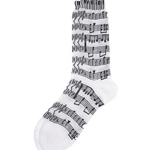 Music Staff & Keyboard Print Womens Socks
