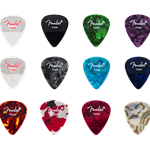 Fender Dotted Celluloid Picks, 351 Shape Medium - 12 Pack