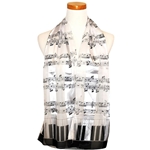 Musical Staff Satin Scarf
