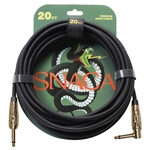 Snaca Cables X100-L Instrument Cable - Straight to Right 20'