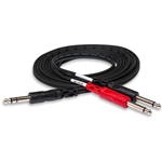 Hosa STP-201 Insert Cable - 1/4 in TRS to Dual 1/4 in TS 3'