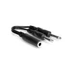 Hosa YPP-106 Y Cable - 1/4" TSF to Dual 1/4" TS