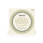 D'Addario EJ65S Ukulele Set- Clear Nylon Soprano