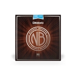 D'Addario NB Nickel Bronze Acoustic Guitar Set Custom Light - 11-52, Light 12-53, Light Top / Med Bottom, 12-56, Medium - 13-56