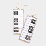 Piano Keyboard Sparkle Earrings