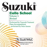 Suzuki Cello School, Volume 5 - CD Revised Edition - 5 Cello
