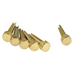 D'Andrea TP1B Solid Brass Tone Bridge Pin Set