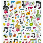 Floral Notes Stickers
