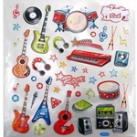 Rockin Musical Instrument Stickers