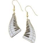 Wavy Piano Keyboard Dangle Earrings