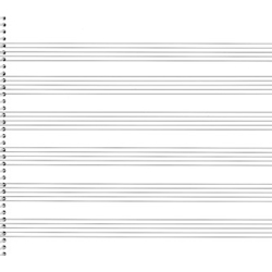 Passantino Music Paper 6-Stave Spiral Book (Extra Wide) -