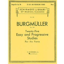Twenty-Five Easy and Progressive Studies for the Piano, Opus 100 - Easy