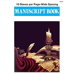 Manuscript Book -10 Staves per Page - Wide Spacing -