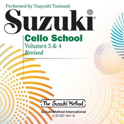 Suzuki Cello School, Volumes 3 & 4 - CD Revised Edition -