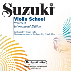 Suzuki Violin School, Volume 3 CD - International Edition -