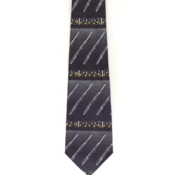 Tie with Flute & Note Design