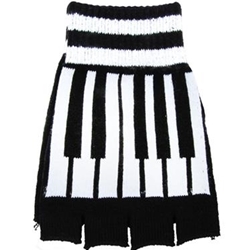 Keyboard Print Fingerless Gloves