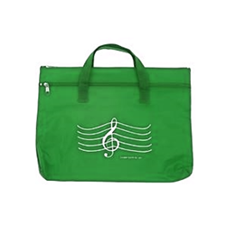 Green Nylon Portfolio with G Clef