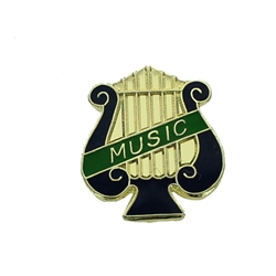 Music Lyre Award Pin