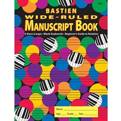 Bastien Wide Ruled Manuscript Book -