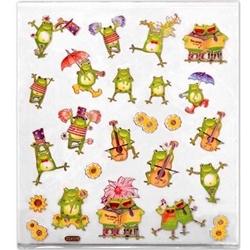 Dancing & Singing Frog Sticker Sheet