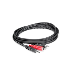 Hosa Stereo Breakout - 3.5 mm TRS to Dual RCA - 10'