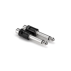 Hosa Adapters (Pack of 2) - RCA to 1/4 in TS