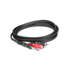 Hosa Insert Cable - 1/4 in TRS to Dual RCA - 3'