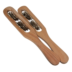 Mid-East HDJS Slim Wooden Hand Jingles (Hatheli) - Pair