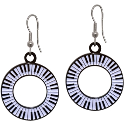 Keyboard Circle Earrings