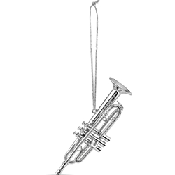 Silver Trumpet Ornament