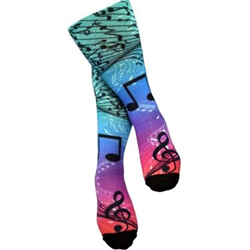 Wavy Staff Sublimation Socks