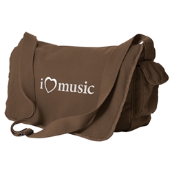 I Heart Music Messenger Bag