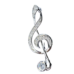 Treble Clef Brooch