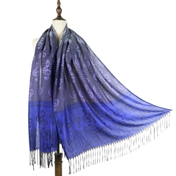 The Music Gifts Company PS102 Pashmina Scarf w/ Treble Clefs 72" x 27"