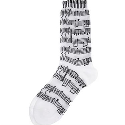 Music Staff & Keyboard Print Womens Socks